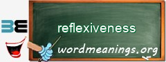 WordMeaning blackboard for reflexiveness